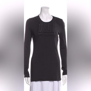 Givenchy fitted long sleeve top with ball embellishment